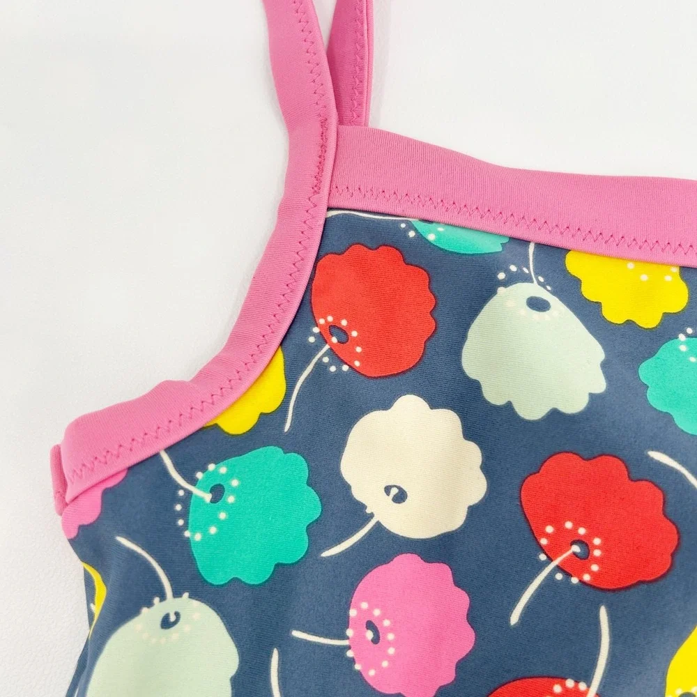 Mini Boden Girls Floral Tulip Print Tankini Swim Top Swimsuit‎ Size 9-10Y